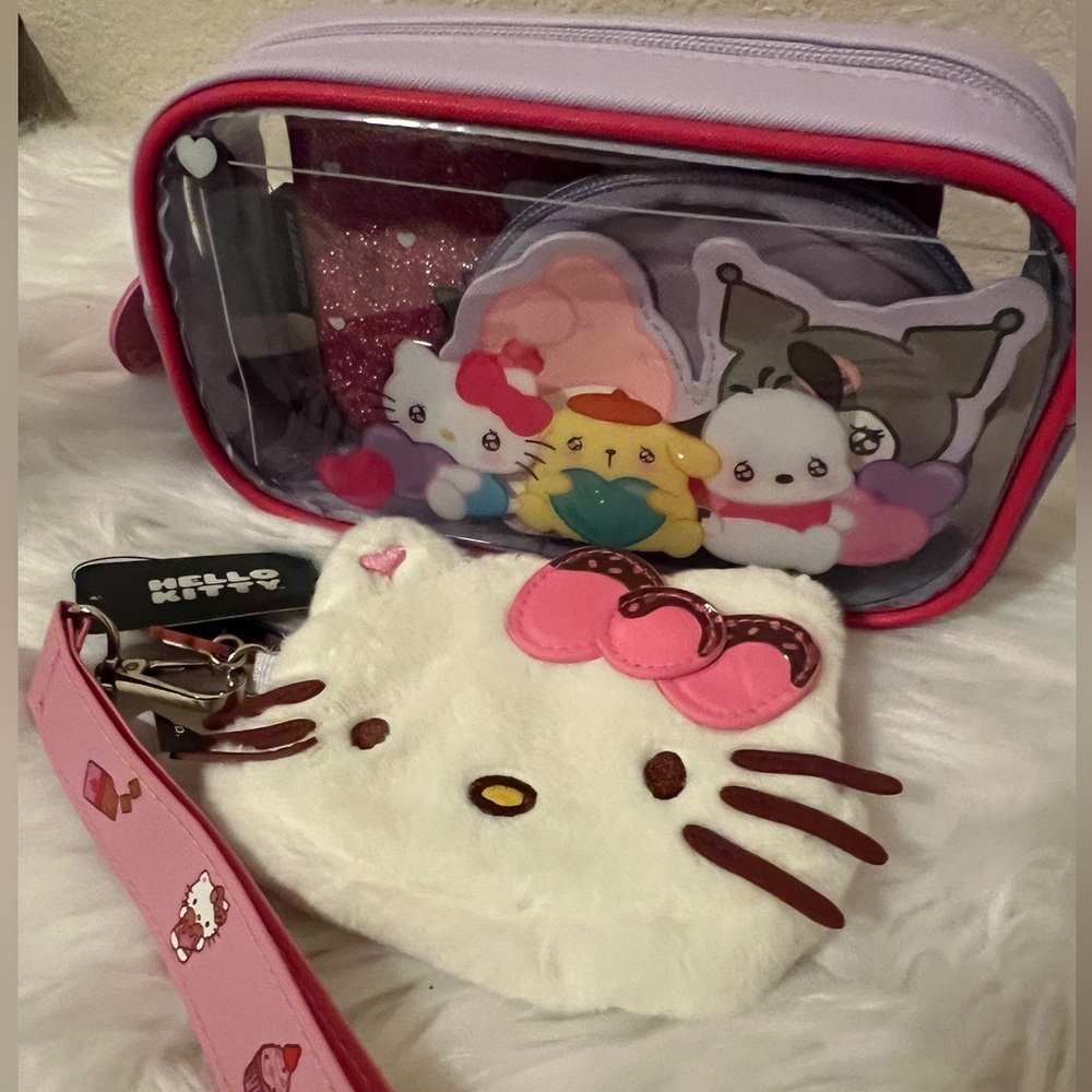 Hello Kitty and Friends Emo Kyun Makeup Bag Hello Kitty Dessert Plush Coin Purse